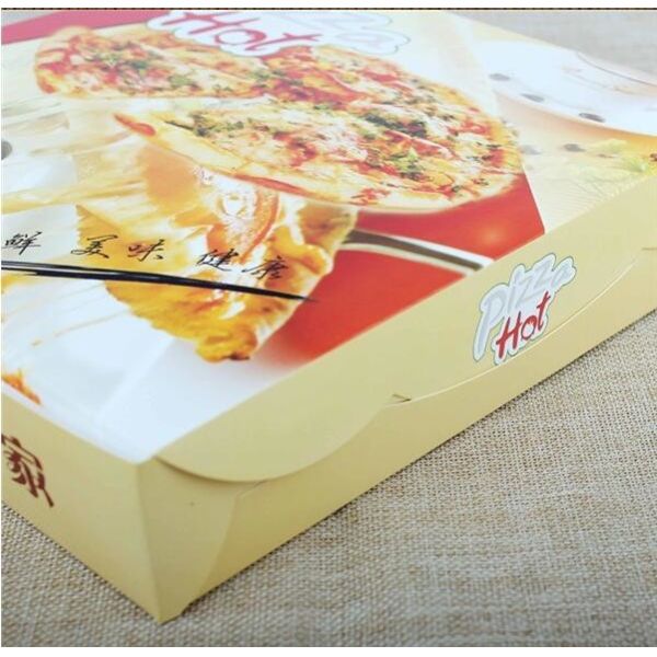 Food Grade Flute Corrugated Custom Printed Size Caja Para Pizza Design Cardboard Carton Pizza Box