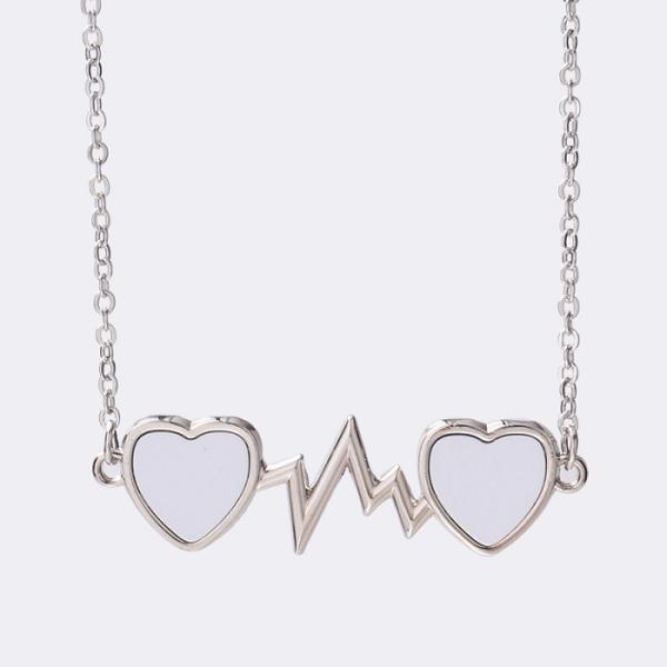 Sublimation Jewelry Blanks Sublimation Blank LOVE Letter Heart Shape Necklace For Valentine's Day