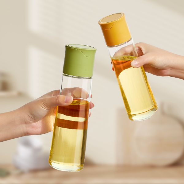 500ml Kitchen Glass Oil Dispenser Bottle Cooking Oil Container Multipurpose
