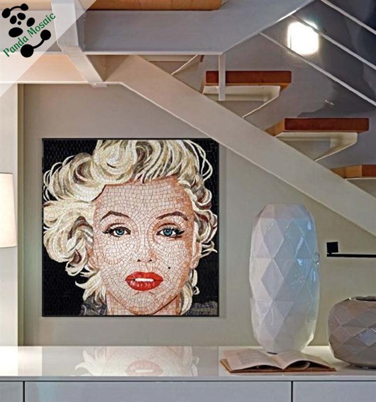 Sexy Lady Mosaic Art Glass Painting Mosaic Custom Wall Mural Mosaic Tile