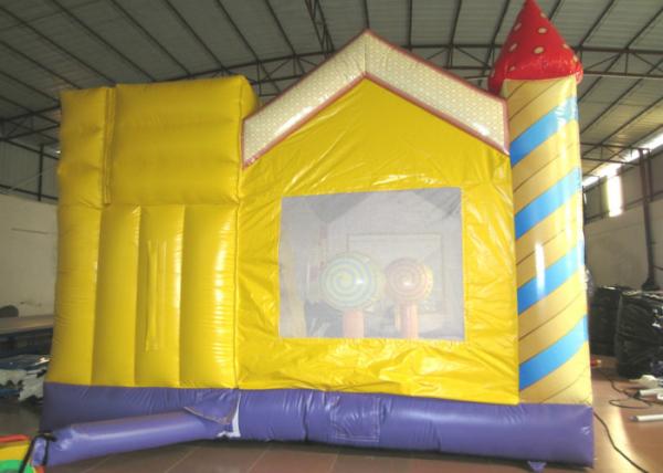 Waterproof Funny Inflatable Jump House 5 X 5m , Kids Bounce House Silk Printing