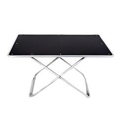 Portable Aluminum Camping Table 82x62cm Foldable 30kg Load