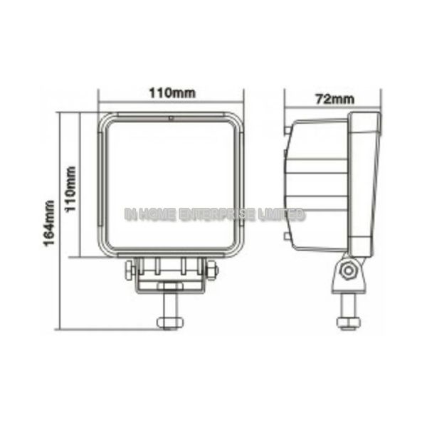 40W IP67 Waterproof Aluminum LED Work Lamps 10-30V Off Road LED Light