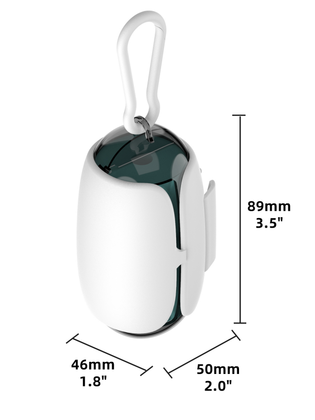 OEM ODM White Dog Poop Bag Dispenser Adjustable Dog Poop Bag Holder