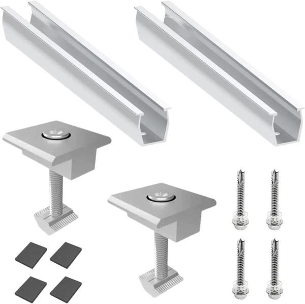Solar Rail Connector Clamp for Solar Panel Mounting on Landscape/Portrait Orientation