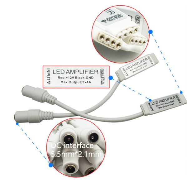 Мини усилитель прокладки СИД, PWM затемняя дистанционное управление усилителя сигнала RGB