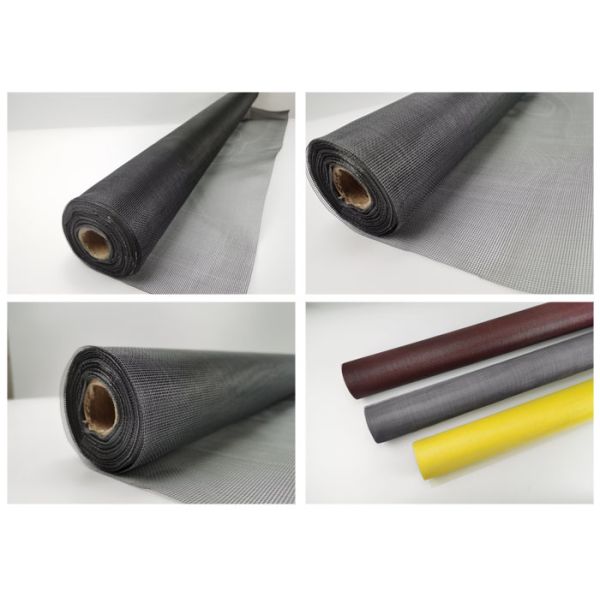 Window Plain Woven Fly Screen Mesh Roll Yellow Color 6ft * 30m