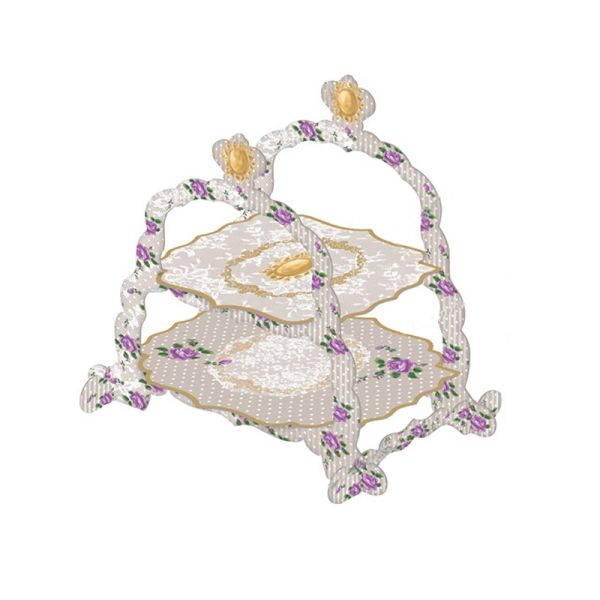 Birthday Party Dessert Round Eco Friendly Paper Cupcake Stand