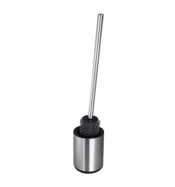 Bathroom Round TPR Toilet Bowl Cleaning Brush With Holder Free Standing