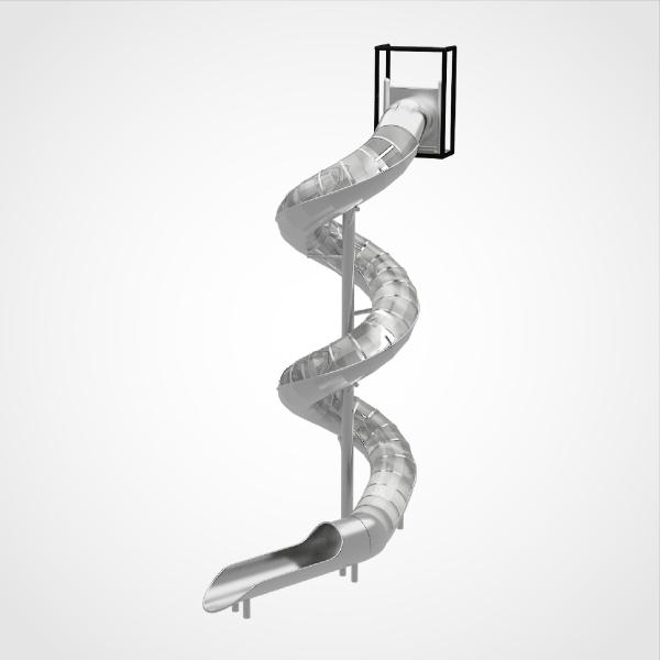 Toboggan de jeu en acier inoxydable pour enfants de 3 à 12 ans