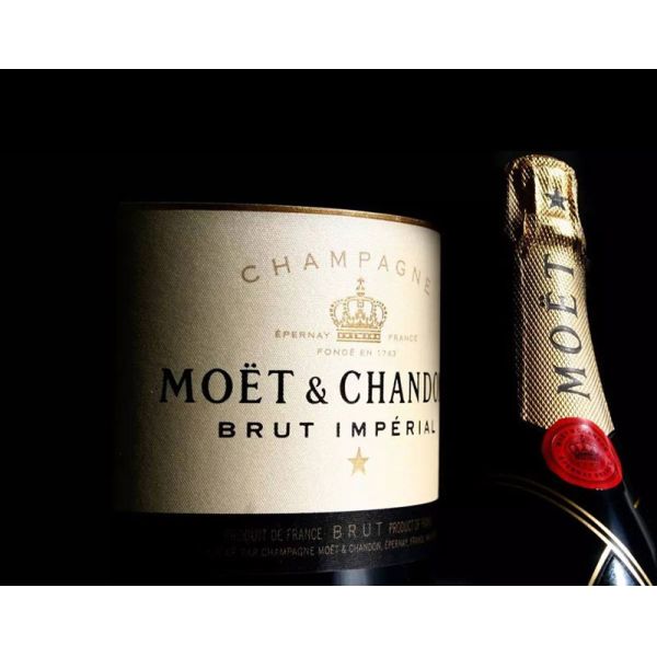 Personalised Gold Foil Champagne Bottle Label White Red Embossed