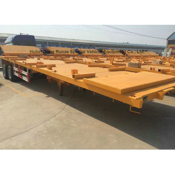 40ft Tri-axle Flatbed Container Carrier Truck Semi Trailer 45 Ton 60 Ton