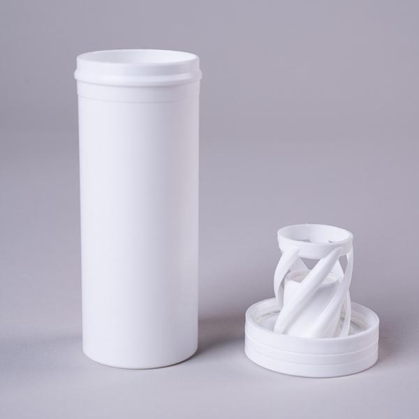 Bouteille de comprimés effervescents en PP 100% dégradable avec logo et taille personnalisés