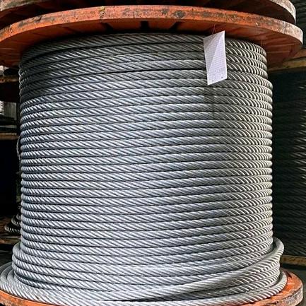 18mm 6x19 Galvanized Steel Wire Rope For Marine Deck Cranes Marine Wire Rope