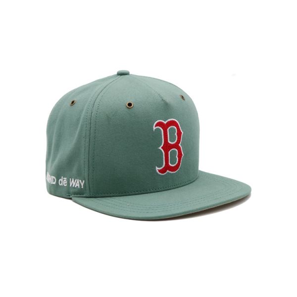 Green vintage cotton adjustable snap back blank solid color flat brim snapback cap 3d embroidery snapback