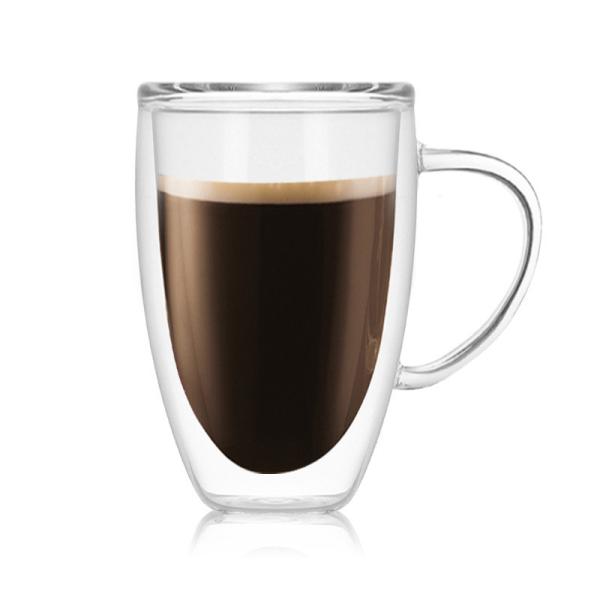 Lightweight Double Glazed Coffee Cups , Dishwasher Safe Pyrex Coffee Cups