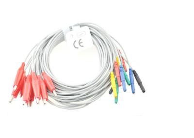 Os fios materiais de TPU Eeg, ruído 1,5 elétrodos do diâmetro usaram-se do comprimento de Eeg 1.2m
