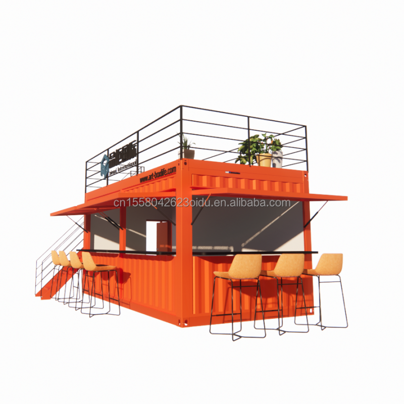 Affordable 20ft or 40ft Shipping Container Prefabricated Shops Stores with Aluminum Alloy Windows