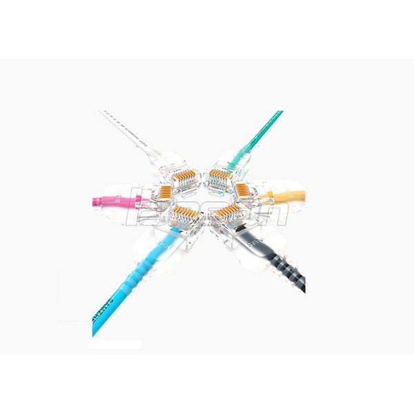 Круглый гибкий провод 0.4mm O.F.C RJ45 Cat6. Медный кабель локальных сетей UTP для компьютерных сетей