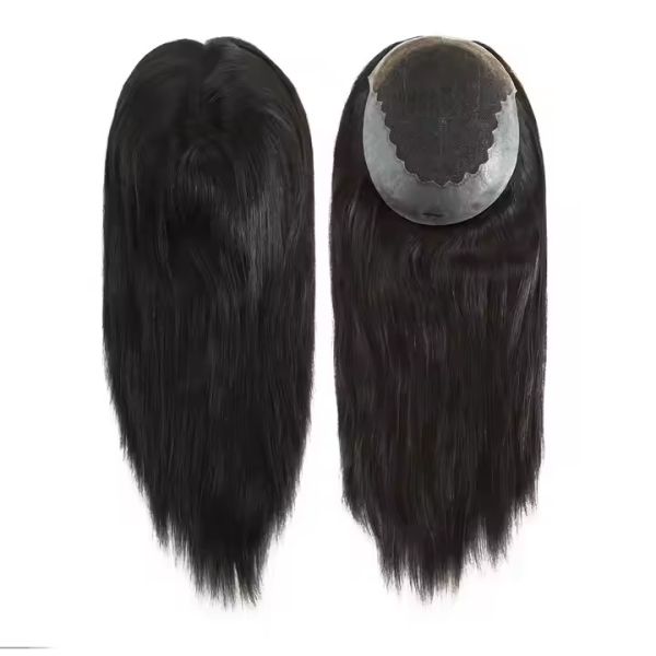 Q6 Model hairSystem for Women Import Lace Topper Lace with PU Natural style