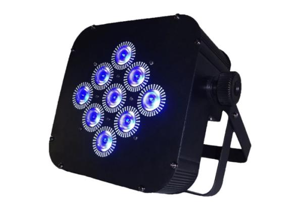 LED Flat Par 9*18W RGBWA+UV 6in1 stage uplights dj equipment powered wireless LED stage light