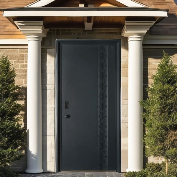 Residential Security Swing Door Custom Polymer Steel Build Exterior Front Entry Door