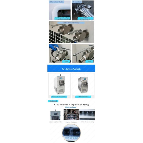 2Kg Pilot Freeze Dryer Stainless Steel 2L Lab Scale Lyophilizer