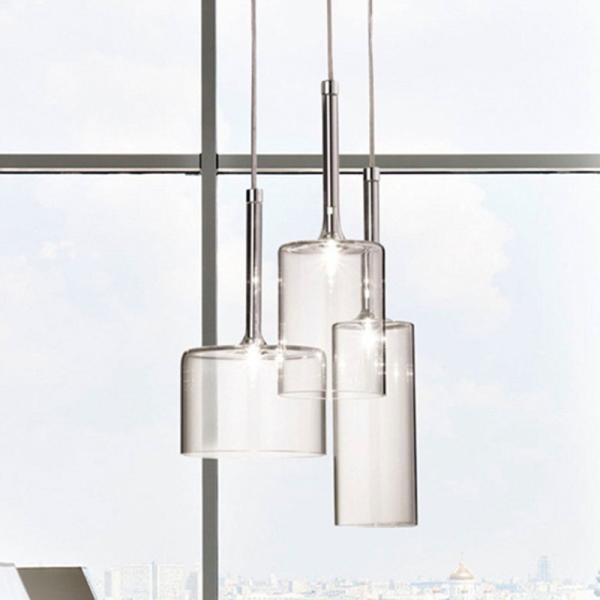 Modern Clear Grey Amber Glass Creative chandelier scandinavian(WH-MI-86)