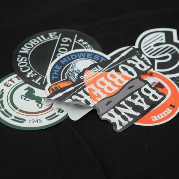 Thank You Waterproof Custom Vinyl Stickers Self Adhesive Round