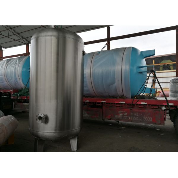 Custom Vertical Compressed Air Storage Tank , Stainless Steel Pressure Vessel