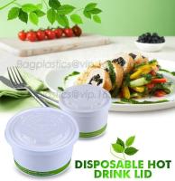 Tampas compostable do PLA, tampa compostable habilitado do copo de café do BPI feita em China, copo de café com tampa de CPLA