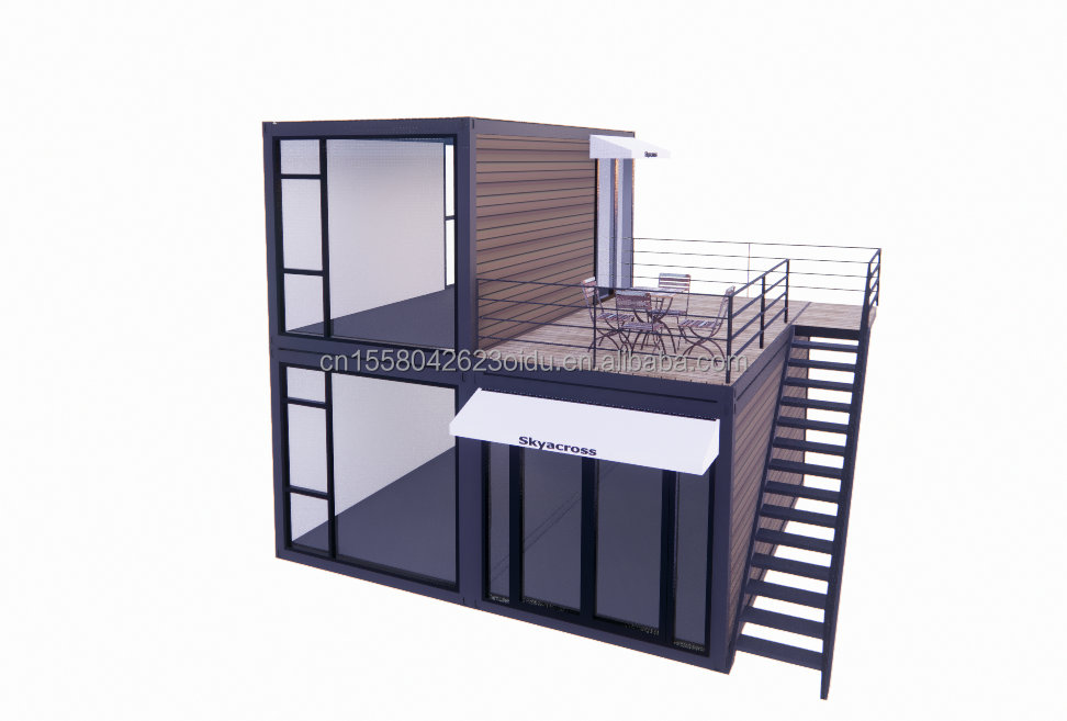 Outdoor Living Room Tiny Homes Luxury Two-Story Modern Prefab Steel Villa Modular Prefabricated Shipping Container House