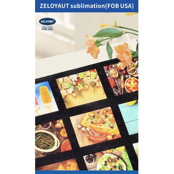 Wholesale Sublimation Blanks Flax Placemat Personalized Custom Linen Mat logo Christmas Gift Decoration