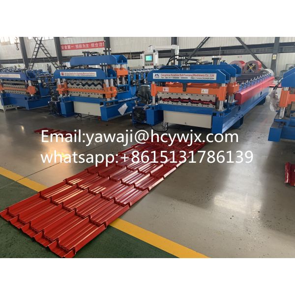 5.5Квт 12 станций Металлическая стеклянная черепица крыши роликообразовательная машина