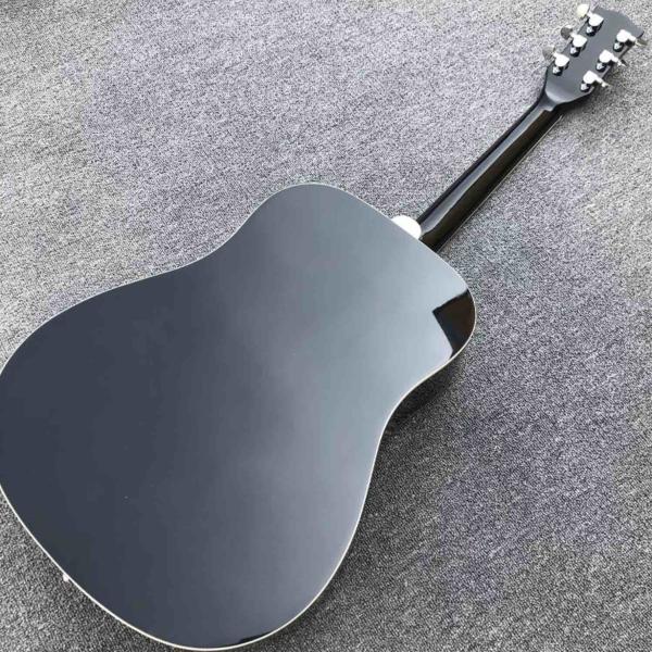 41 All Black color acoustic guitar,Rosewood fingerboard,handmade Solid spruce wood guitar