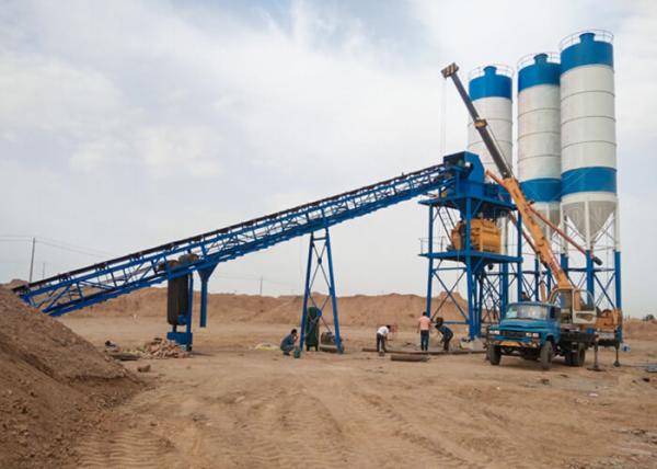 Ready Mix Belt Type Wet Mix Stationary Cement Concrete Batching Plant 120m3/H