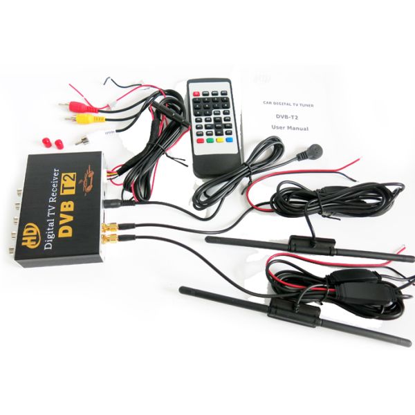 Display on car multimedia screen via AV input and controlled  DVB-T2 HD Receiver from our Digital TV box DVB-T2718