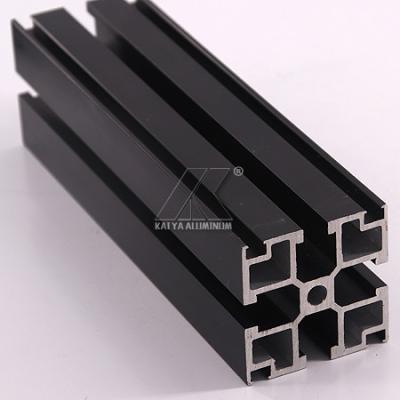 Perfil anodizado preto 40x40mm da liga de alumínio 6000 7000 comprimento da série 5.8-5.98m