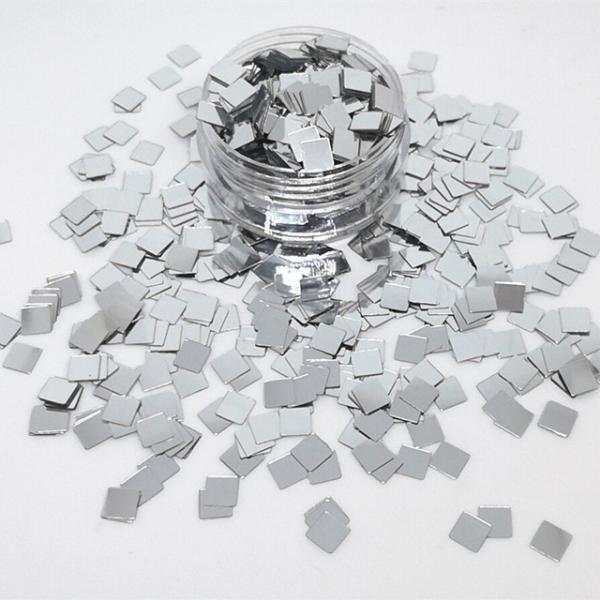 Thousand Choices Offered Mirror Silver Square Sequins Glitter for Fabric PU Nail Art Craft Duffle Bag
