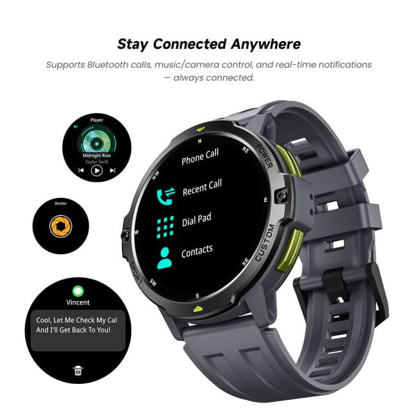 Fitness Tracking sports Watch C31 Men's Compass GPS Smartwatch