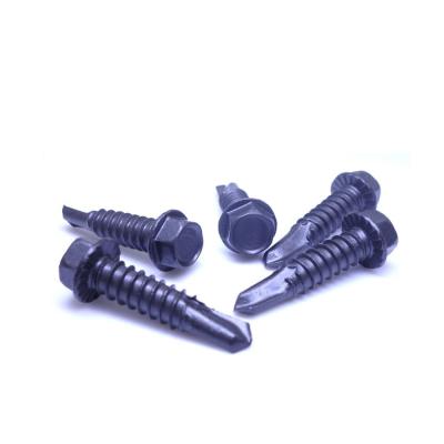 Purple Ruspert Serration Knurled Hex Head Self Drilling Screws Stainless Steel 410 BSD Thread