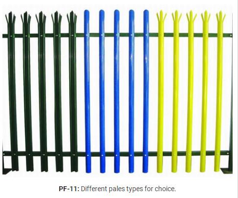 100*100mm 80*80mm Metal Palisade Fencing PVC Coated Garden Fence OEM ODM