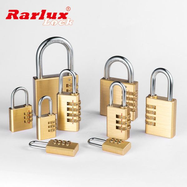 Rarlux 4 Digits Password  Luggage Bag Copper Tsa Padlock Code Padlock Brass Combination Padlock