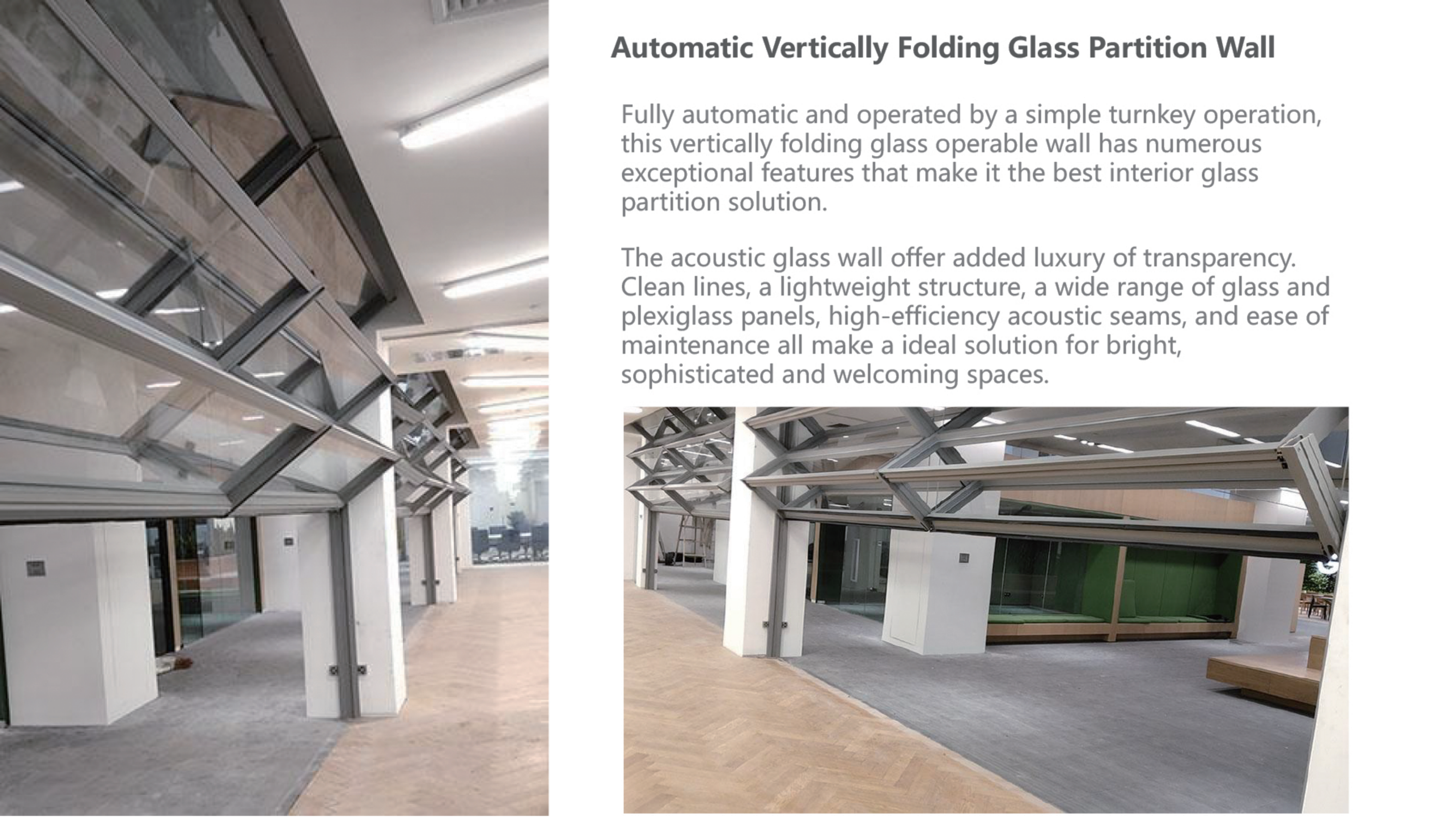 Sound Insulation Movable Partition Wall with Adjustable Speed and High Flexibility for Multi-Functional Spaces