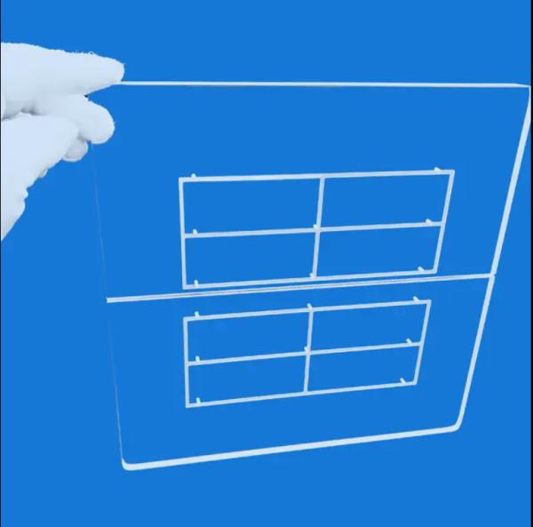 JGS2 2.2g/cm3 Customizable Grooved Rectangular Quartz Glass Plate With Surface To Fulfill Customer's Requirement