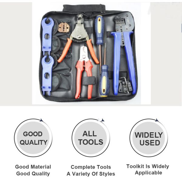 Комплект инструментов для скрещивания солнечных панелей Синий для сборки солнечных кабелей Комплект функциональных инструментов