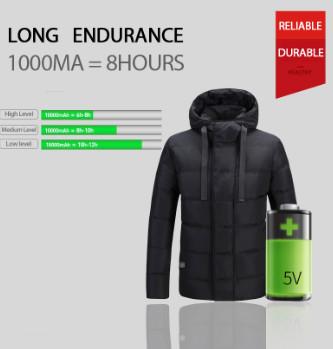 Electric Mens Warm Waterproof Coat , Men's Battery Heated Jacket For Winter