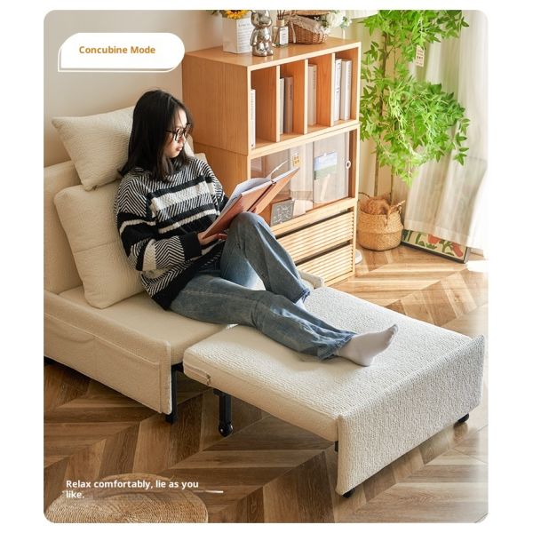 Modern Design Modular Multifunctional Fabric Single Folding Sofa Bed Extendable Leisure Lounge Chair Pull Out Sofa Bed
