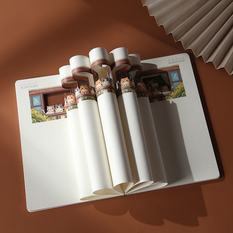 3D Hollow Paper Carving Notebook With Cute Cat Cover For Creative Stationery
