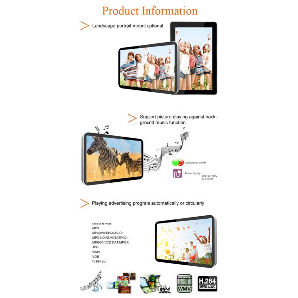 Commercial Advertising Touch Smart Digital Signage 55 Inch